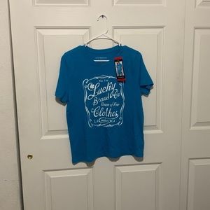 Bright blue T-shirt